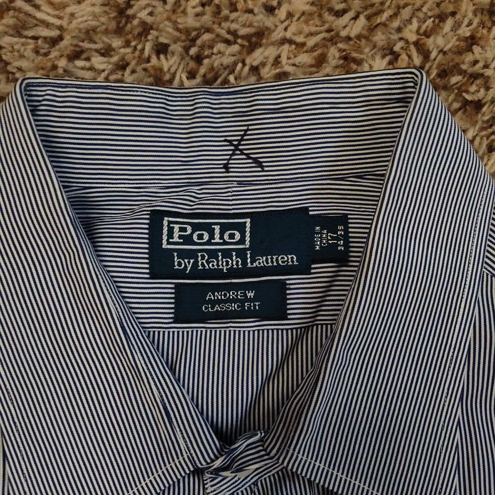 Polo Ralph Lauren Men Sz 17 34-35 Andrew Classic Fit Long Sleeve Button Up - Picture 3 of 10